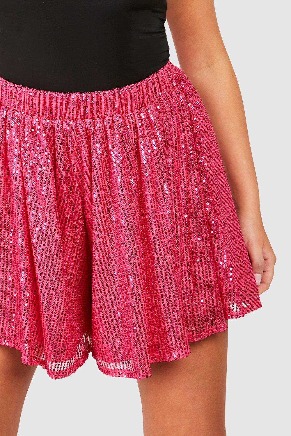 Plus fashion sequin shorts